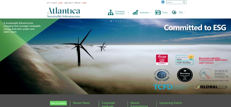 Atlantica Sustainable Infrastructure Website